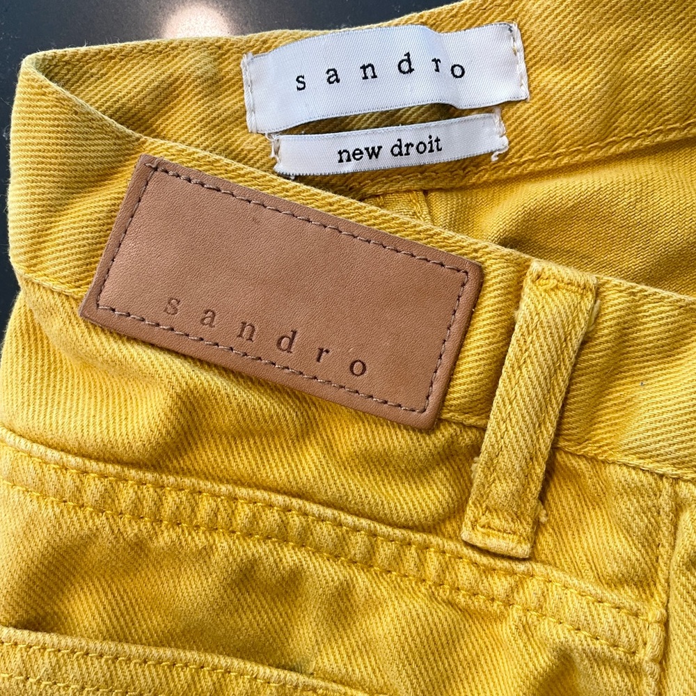 Sandro New Droit, mens jeans. Yellow, 32W